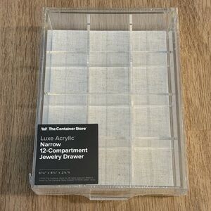 The Container Store 12-Compartment Narrow Luxe Acrylic Jewelry Drawer